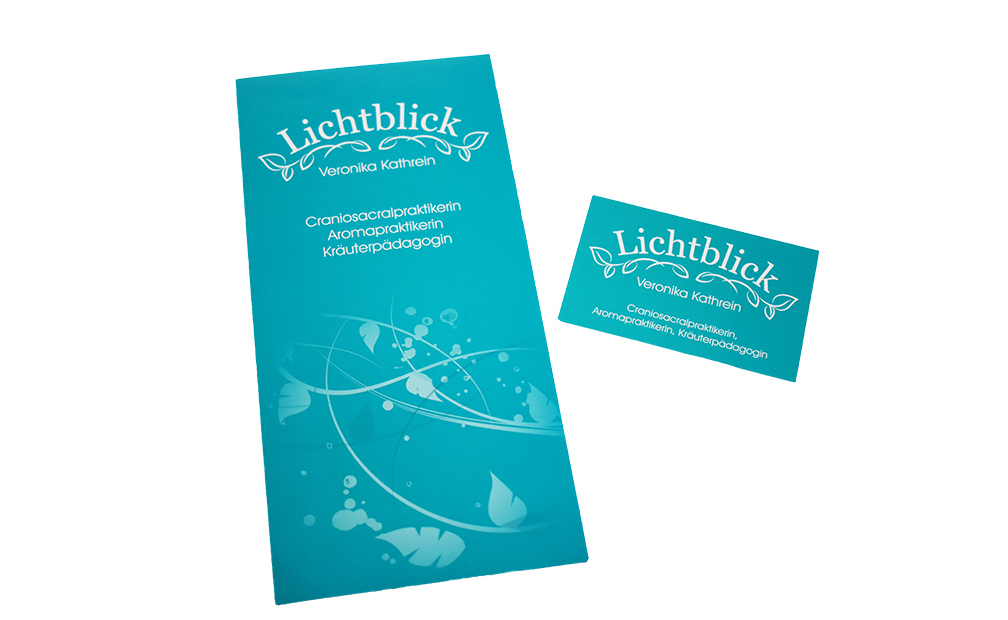 Startpaket für Lichtblick: Logo-Design, Visitenkarten, Image-Broschüre und Website